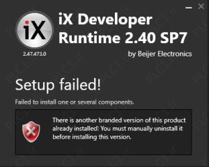 iX-Runtime-2.40-SP7-Setup-failed