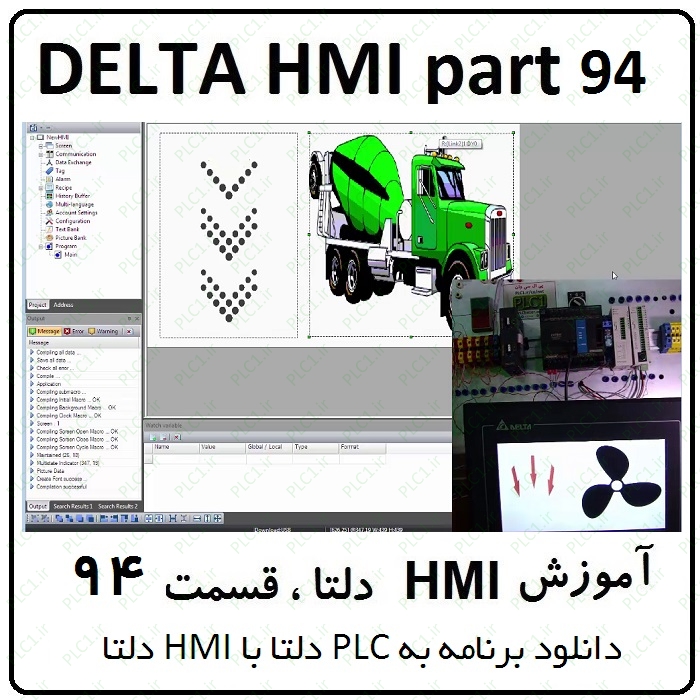 آموزش HMI دلتا ، مانیتور Delta ، قسمت 94 ، دانلود برنامه به PLC دلتا با HMI دلتا