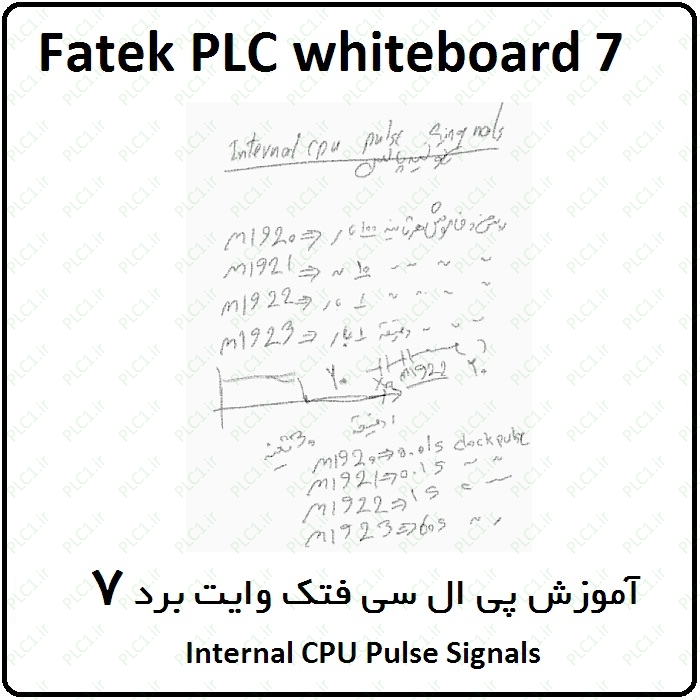 آموزش پی ال سی فتک ، 7 ، وایت برد ، Internal CPU Pulse Signals
